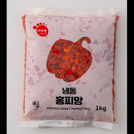 (16:30마감)냉동홍피망,다이스,중국산,푸른원,1KG/PAC 이미지