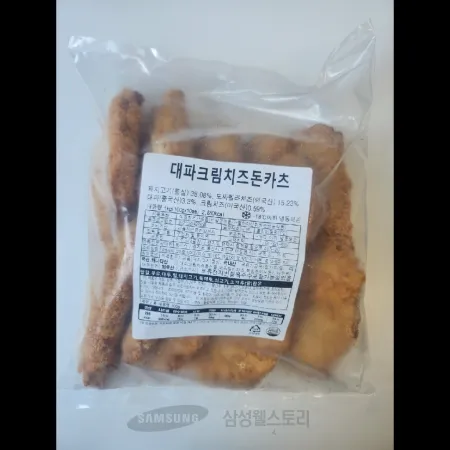 (16:30마감)냉동대파크림치즈돈가스,돈등심:국산,지푸드,1KG(100G*10EA)/PAC 이미지