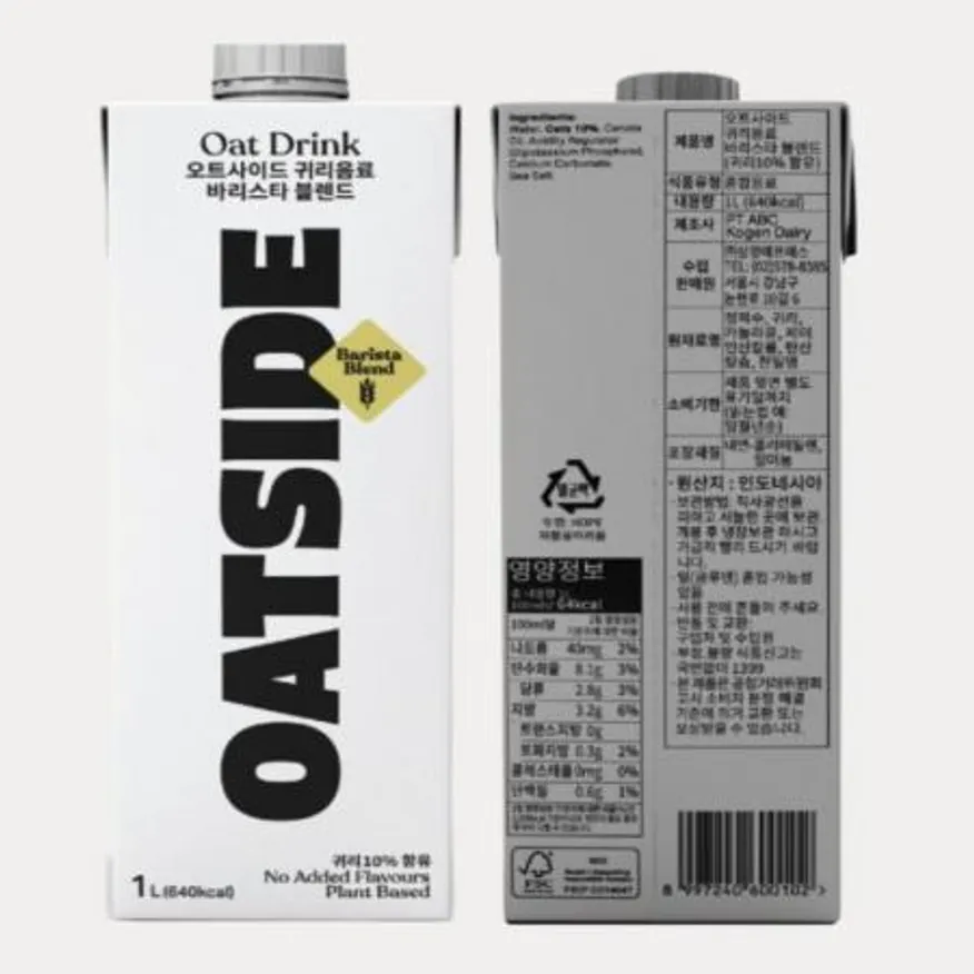 (16:30마감(D) 바리스타블렌드(오트사이드/귀리10%/1L*6EA)BOX 이미지