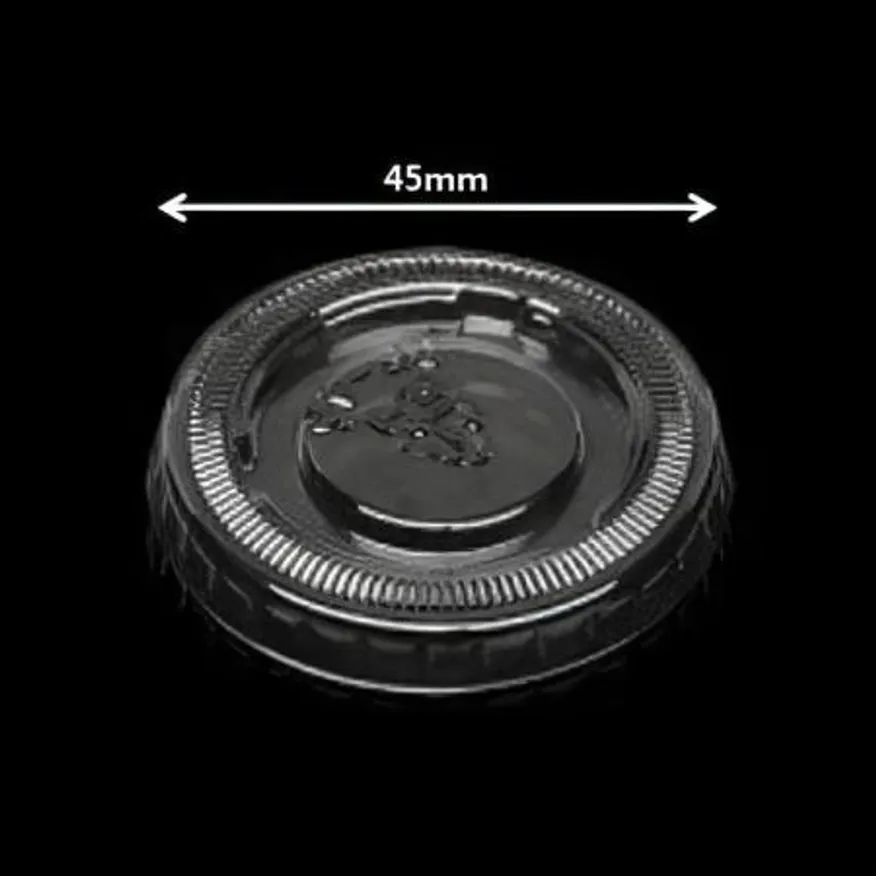 (16:30마감(D) 소스용기(뚜껑만/Ø45mm/투명/PET/100입)EA 이미지