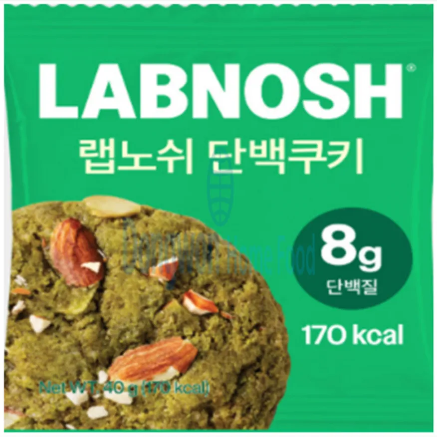 (16:30마감(D) 단백쿠키(랩노쉬/아몬드앤그린티/40G*10EA)BOX 이미지