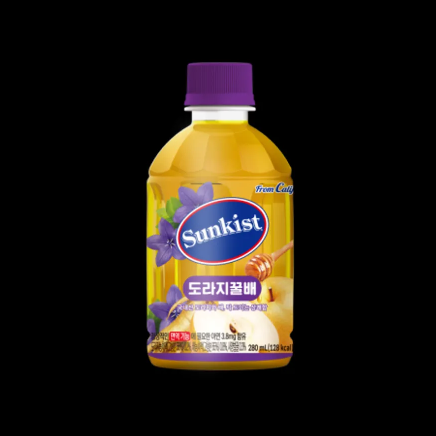 (16:30마감(D) 도라지꿀배(썬키스트/280ml*24입)BOX 이미지