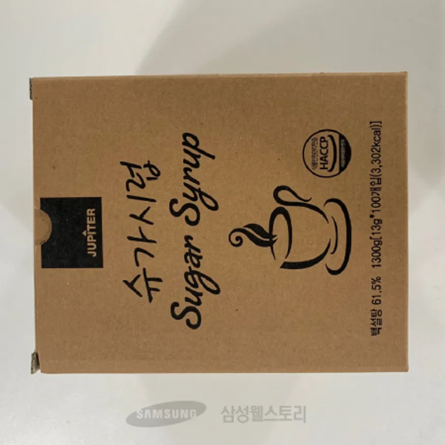 (16:30마감)쥬피터슈가시럽(포션)(쥬피터/1.3KG(13G*100EA)/PAC) 이미지