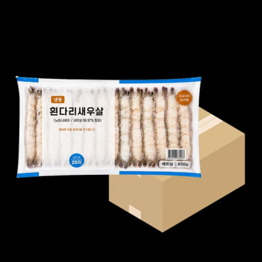 냉동노바시새우(튀김용/20미/박스/450g*20팩/베트남) 이미지