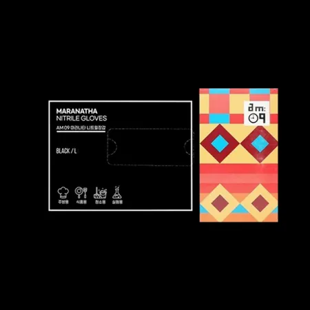 니트릴장갑 L 블랙 (마라나타/100ea*1pk) 이미지