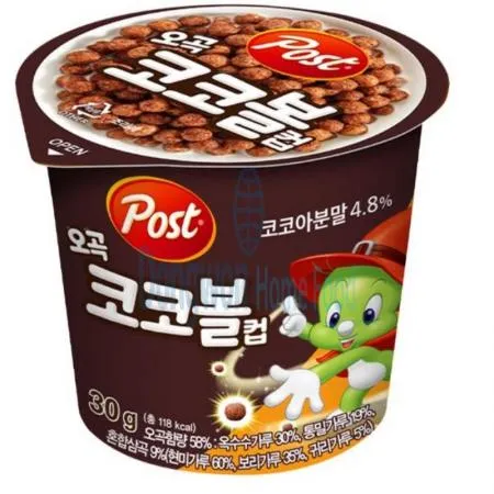 (16:30마감(D) 오곡코코볼컵(포스트/30G*12입)BOX 이미지