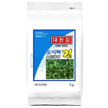 (16:30마감(D) 도시락김(국내산/대천김/상온/5g(9매)*20입/100g)EA 이미지