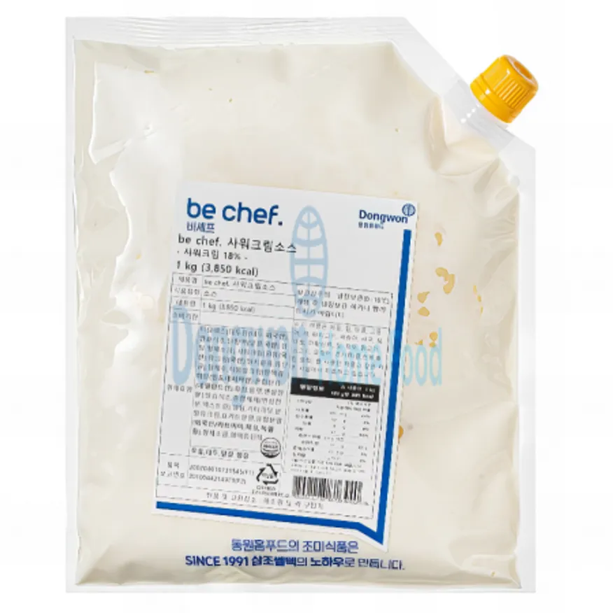 (16:30마감(D) be chef. 사워크림소스(1KG/동원홈푸드)EA 이미지