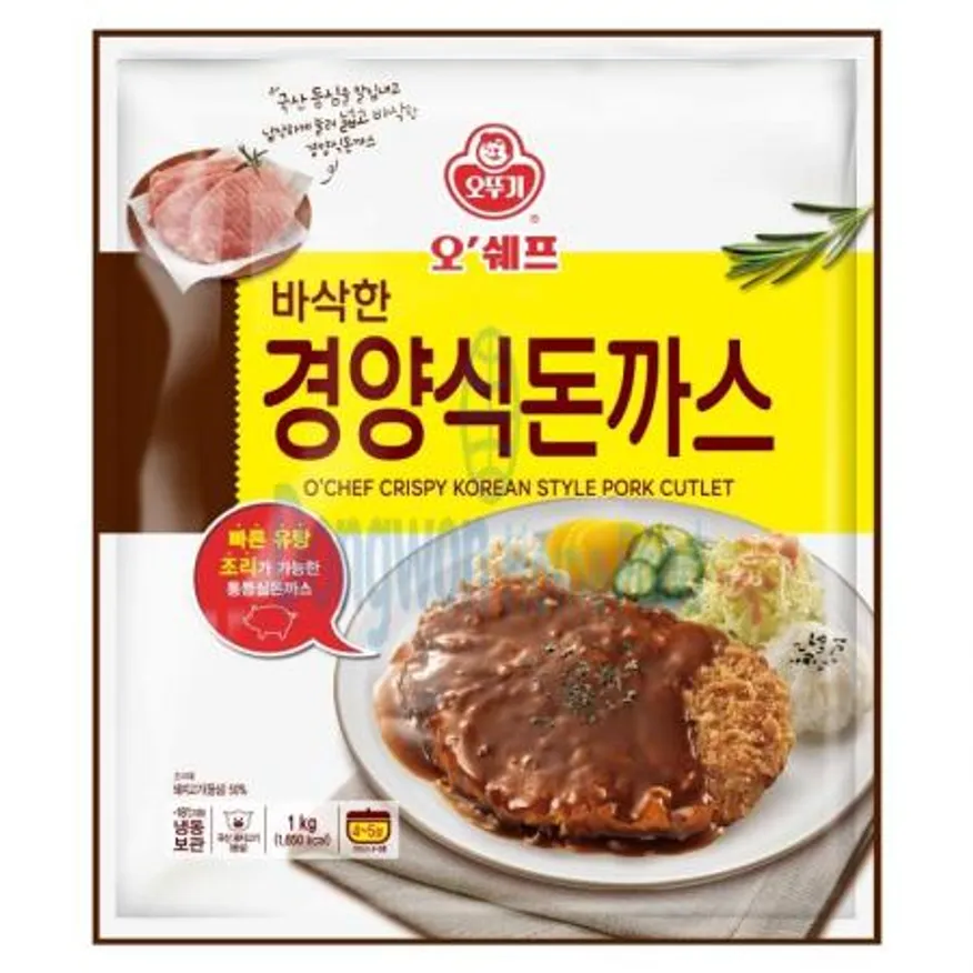 (16:30마감(D) 오쉐프바삭한경양식돈까스(오뚜기/돈육:국산/100g*10입/1kg)EA 이미지
