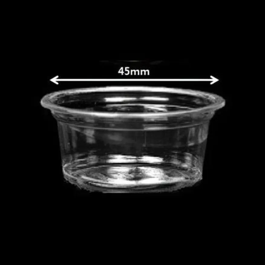(16:30마감(D) 소스용기(용기만/Ø45*H20mm/0.75oz/투명/100입)EA 이미지