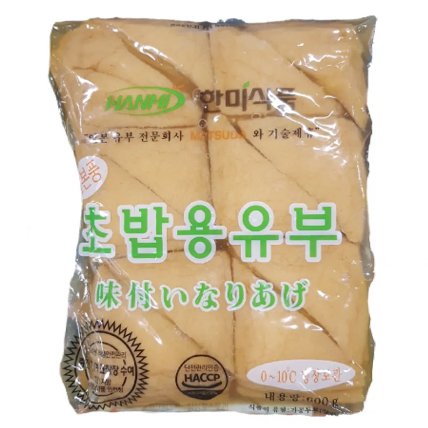 (16:30마감)조미유부(한미/600G(60개입)/PAC/대두:외국산) 이미지