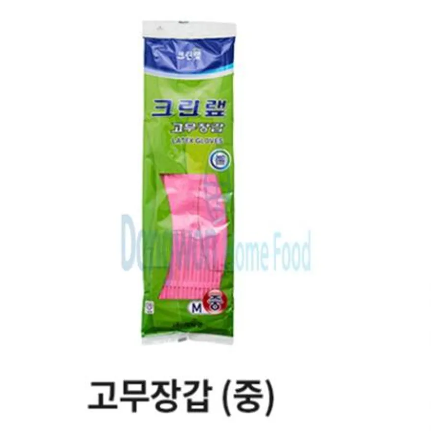 (16:30마감(D) 크린랩고무장갑(크린랲/중/분홍/1봉)EA 이미지