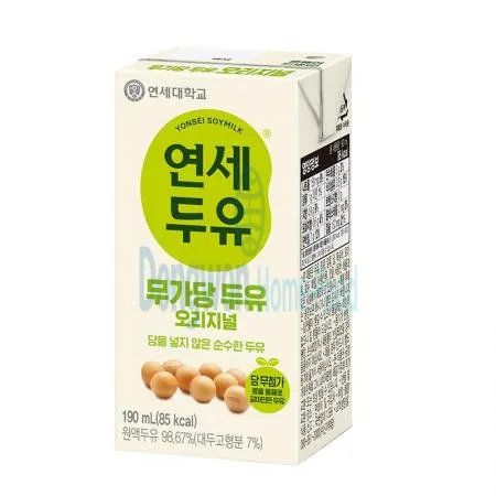(16:30마감(D) 무가당두유(연세유업/오리지널/190ML)EA 이미지