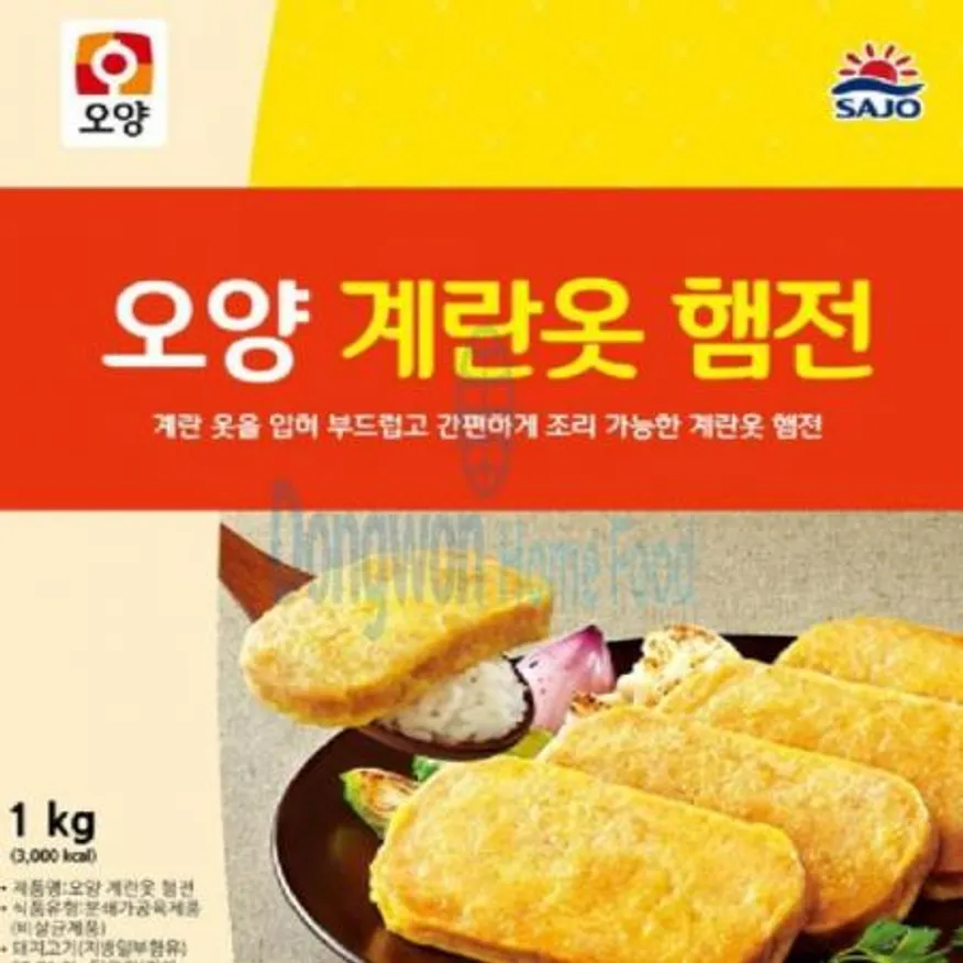 (16:30마감(D) 계란옷햄전(사조오양/돼지고기:국내산,닭고기:국내산/1kg)EA 이미지