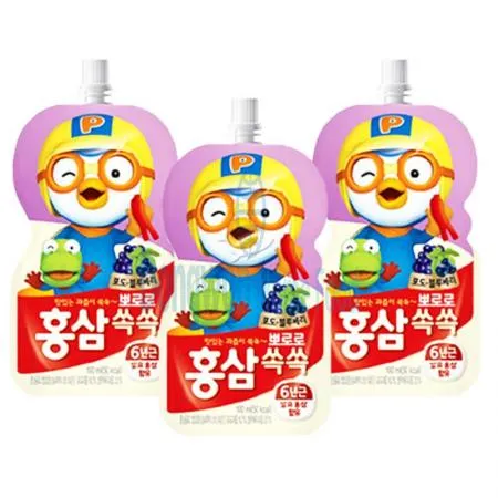 (16:30마감(D) 뽀로로홍삼쏙쏙(팔도/포도블루베리/100G*40입)BOX 이미지