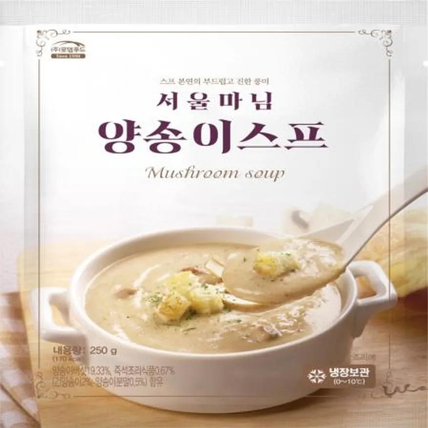 (16:30마감(D) 서울마님양송이스프(로뎀푸드/250G)EA 이미지