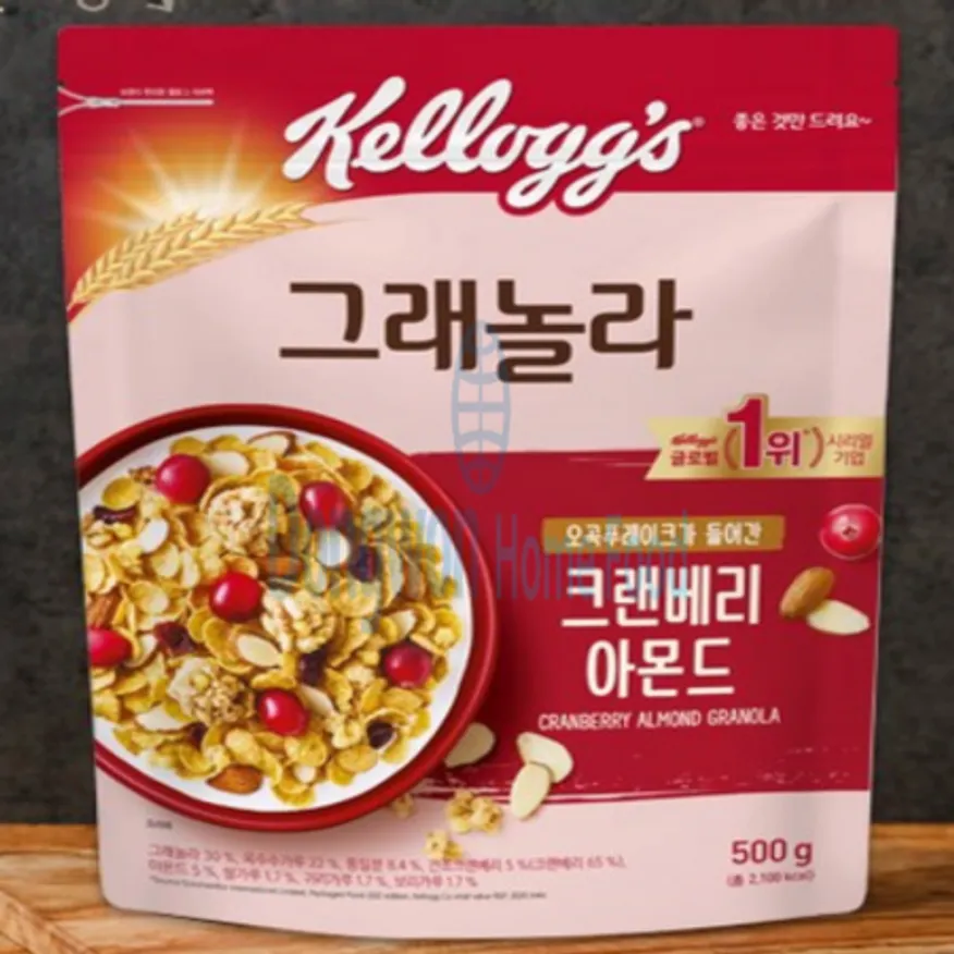 (16:30마감(D) 크랜베리아몬드그래놀라(켈로그/500g/시리얼)EA 이미지