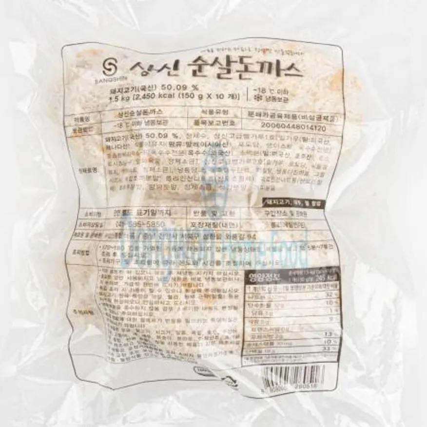(16:30마감(D) 순살돈까스(상신/돼지고기:국산/150g*10입)EA 이미지