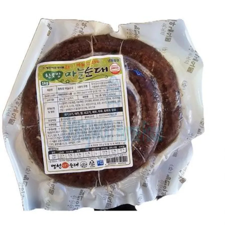 (16:30마감(D) 황토방마늘순대(병천아우내/냉동/1kg)EA 이미지