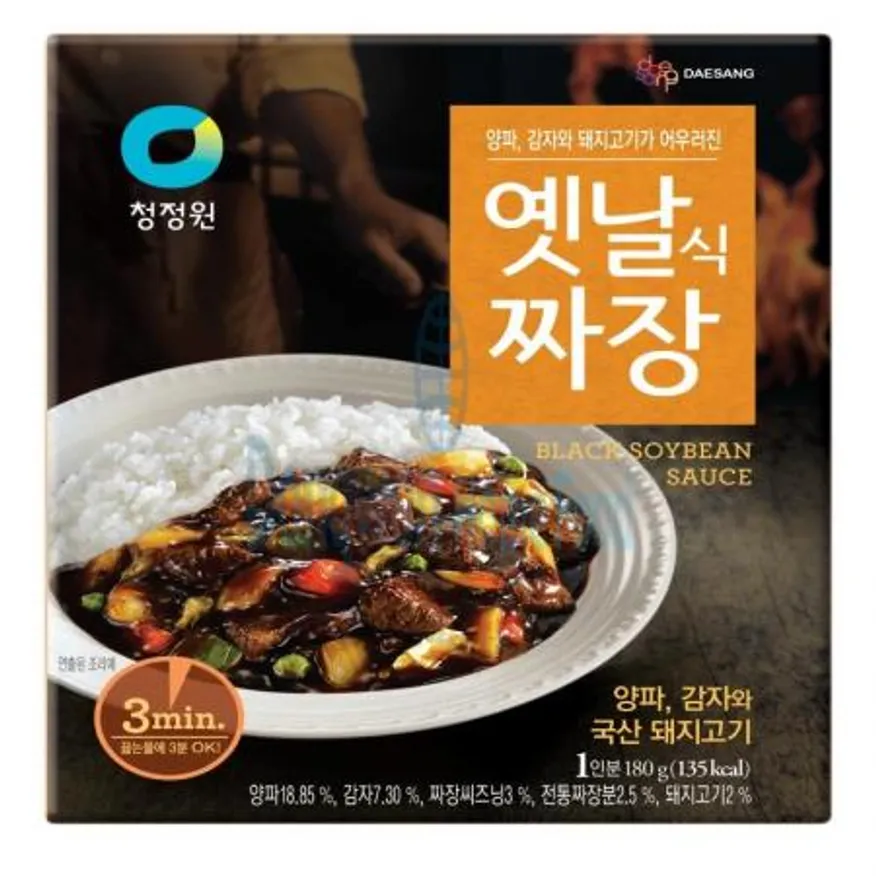 (16:30마감(D) 청정원즉석옛날식짜장(대상/180g)EA 이미지