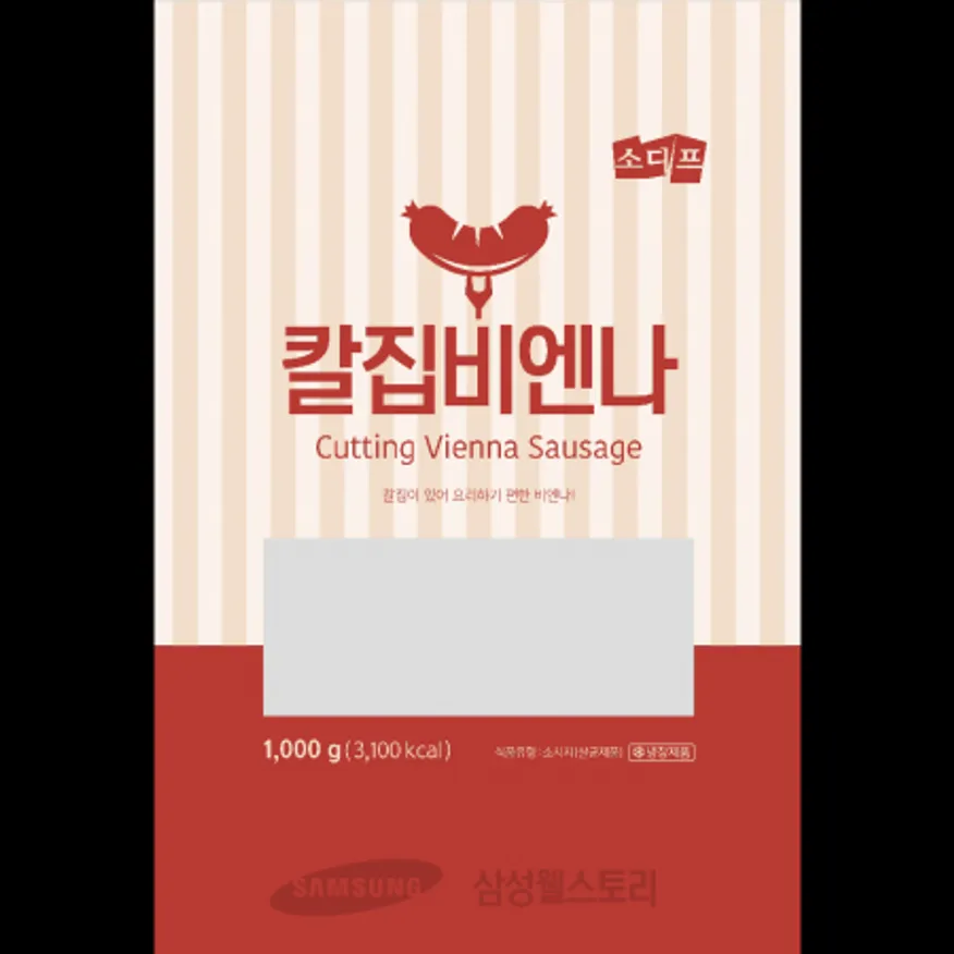 (16:30마감)칼집비엔나(1KG(±105PCS)/EA/계육:국산/소디프B&F/돈육) 이미지
