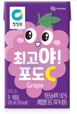 (16:30마감(D) 최고야포도씨C음료(청정원/팩/135ML*32입)BOX 이미지