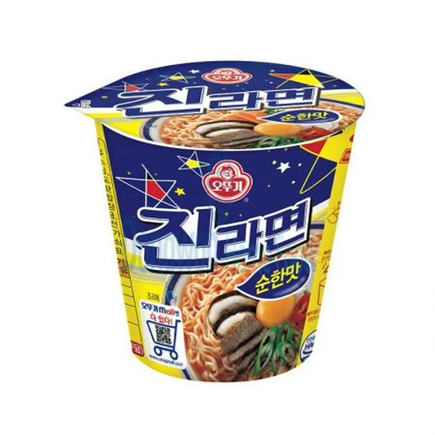 (16:30마감(D) 진라면(오뚜기/순한맛/용기/65g*6입)BOX 이미지
