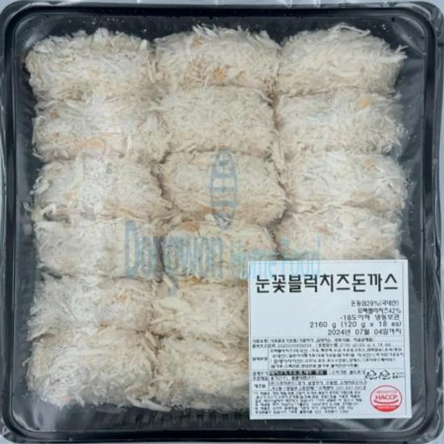 (16:30마감(D) 눈꽃블럭치즈돈까스(스토리푸드/120g*18입/돈육:국내산)EA 이미지