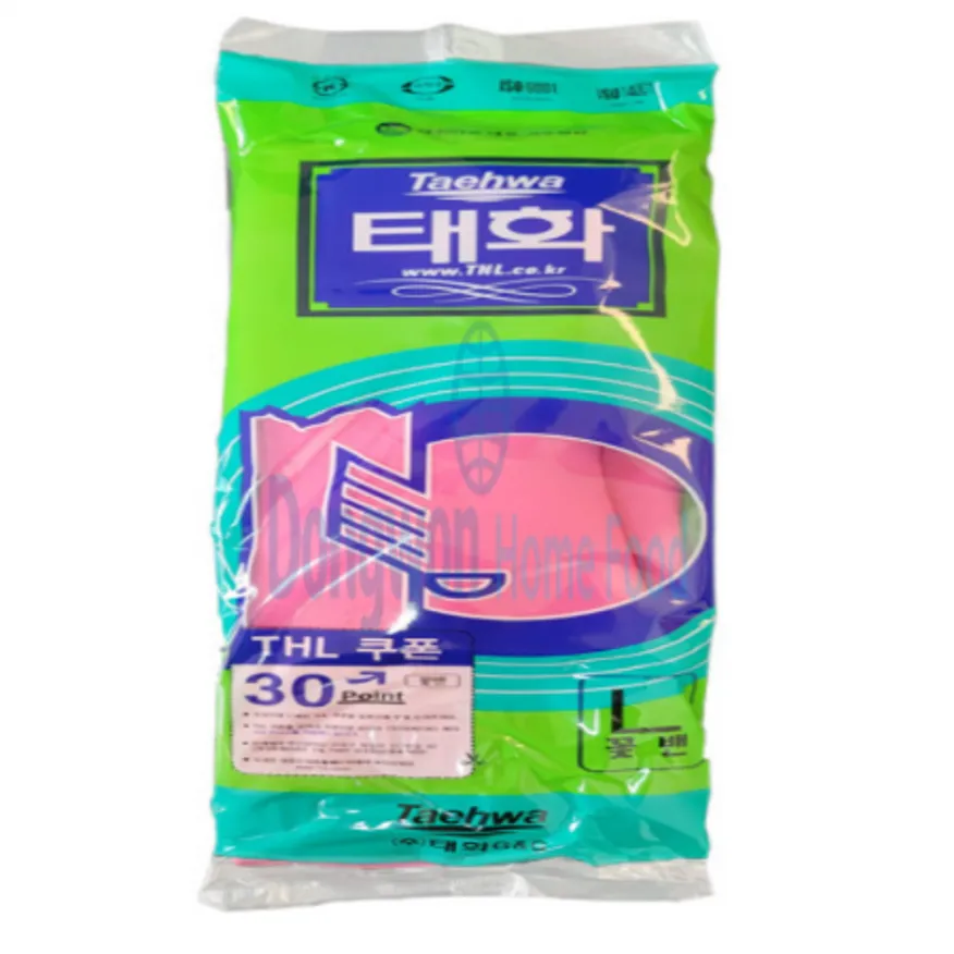 (16:30마감(D) 태화고무장갑(꽃밴/L/분홍색/1봉)EA 이미지
