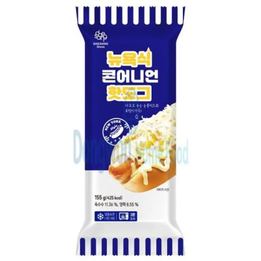 (16:30마감(D) 뉴욕식콘어니언핫도그(대상다이브스/155G)EA 이미지