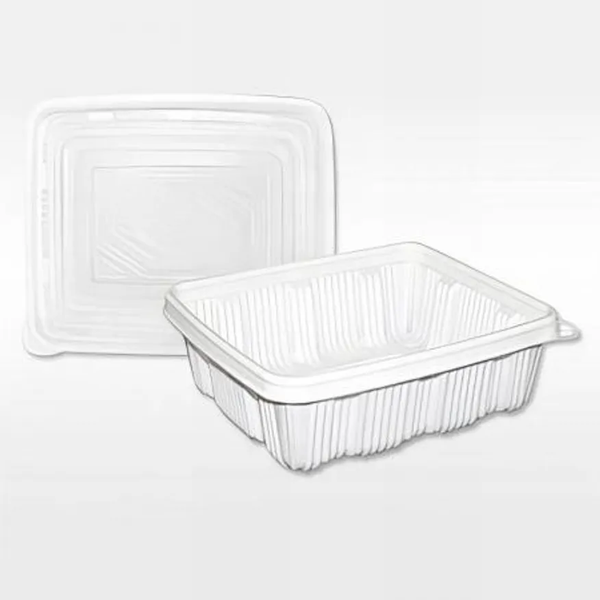 (16:30마감(D) 사각찜용기SET(소/270*220*60mm/PP/흰색/50입)EA 이미지