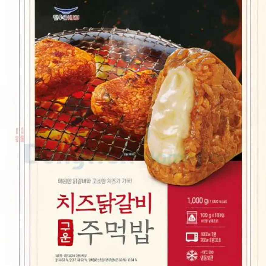 (16:30마감(D) 치즈닭갈비구운주먹밥(한우물/냉동/100g*10입/1kg)EA 이미지