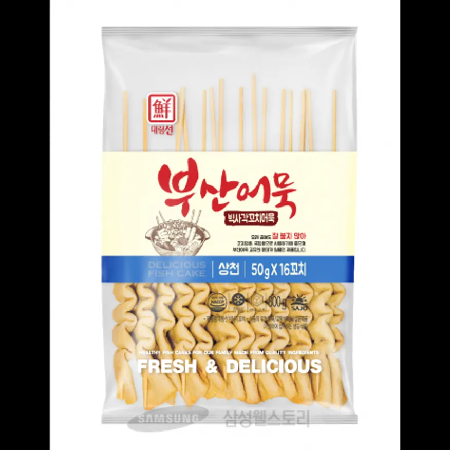(16:30마감)빅사각꼬치어묵(대림/800G(50G*16EA)/PAC/연육:외국산) 이미지