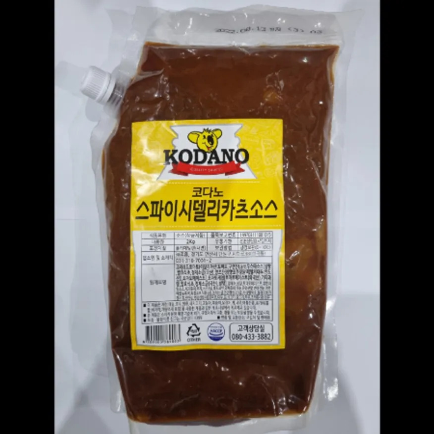 (16:30마감)코다노스파이시델리카츠소스(2KG/EA/조흥) 이미지