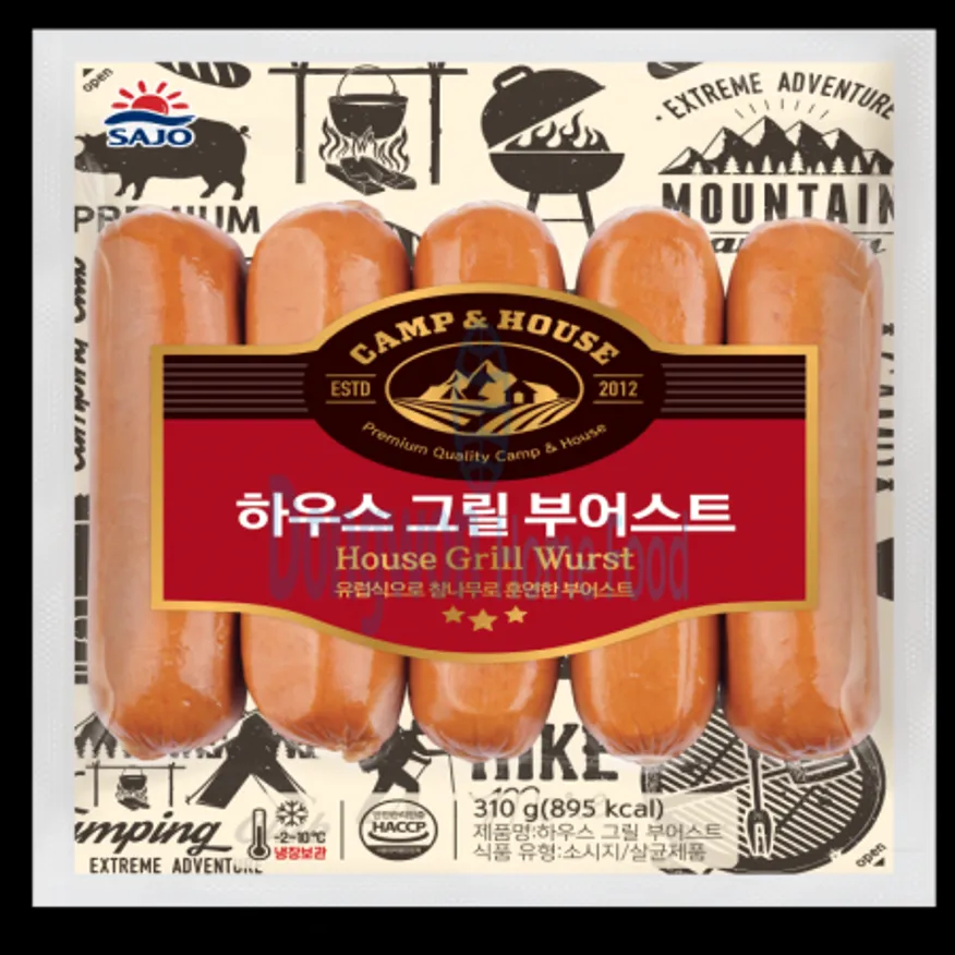 (16:30마감(D) 하우스그릴부어스트(사조/돈육:국산,외국산/310g)EA 이미지