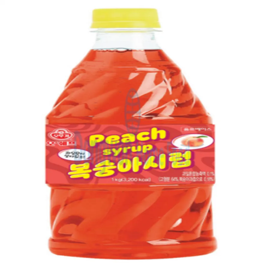 (16:30마감(D) 오쉐프복숭아시럽(오뚜기/1KG)EA 이미지