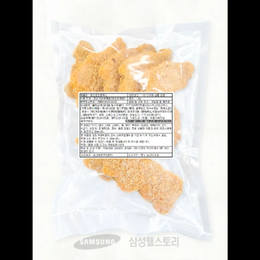 (16:30마감)냉동한반도한돈가스,돈육:국산,선진,1KG(100G*10EA)/PAC 이미지
