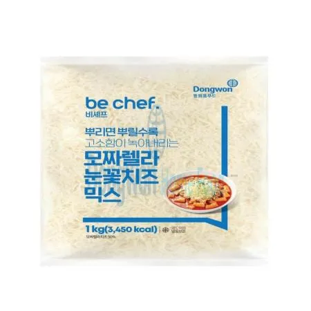 (16:30마감(D) be chef. 모짜렐라눈꽃치즈믹스(동원홈푸드/1kg/엔젤헤어)EA 이미지