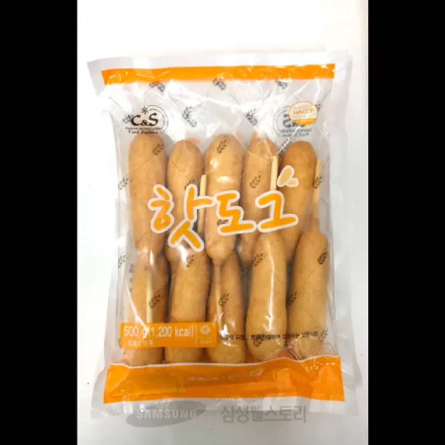(16:30마감)핫도그(500G(50G*10EA)/PAC/돈육:국산/씨엔에스/계육) 이미지