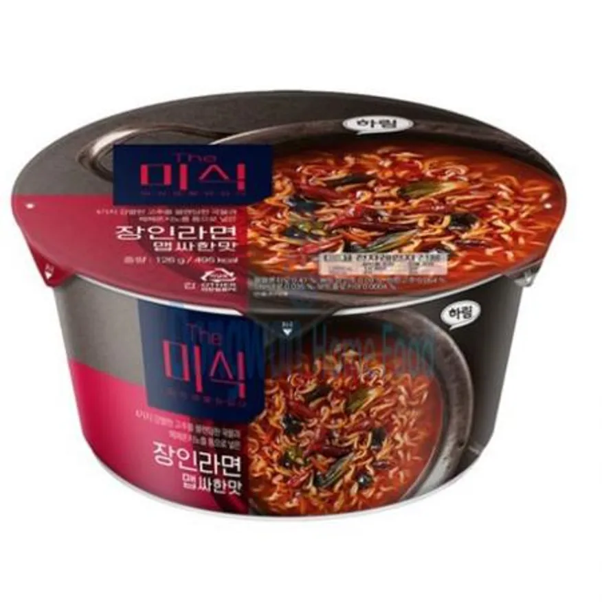 (16:30마감(D) The미식장인라면컵(맵싸한맛/컵/하림산업/126g*12입)BOX 이미지