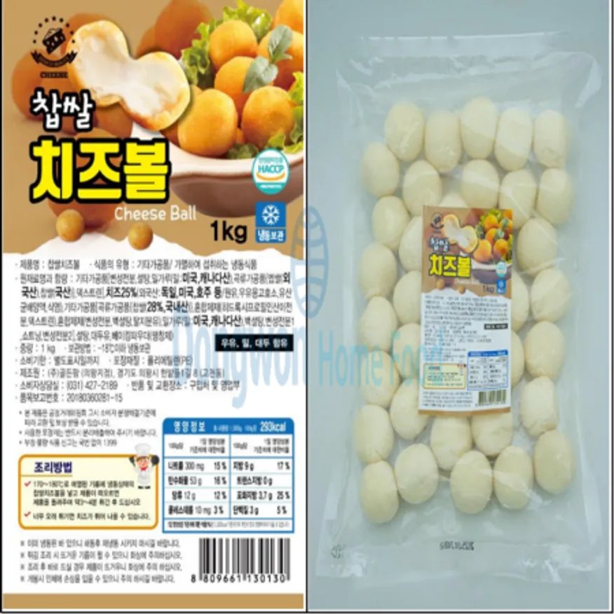 (16:30마감(D) 찹쌀치즈볼(골든팜/냉동/약30입/1KG)EA 이미지