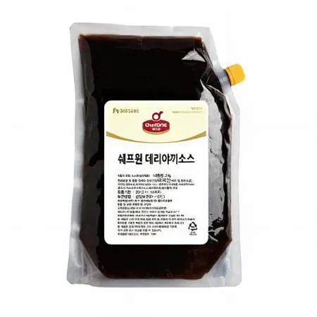 (16:30마감(D) 쉐프원데리야끼소스(대상/상온/2kg)EA 이미지