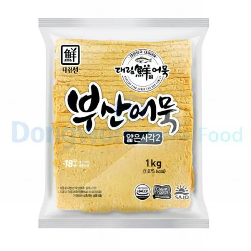 (16:30마감(D) 부산얇은사각어묵(연육:중국산/사조대림/냉동/1KG)EA 이미지