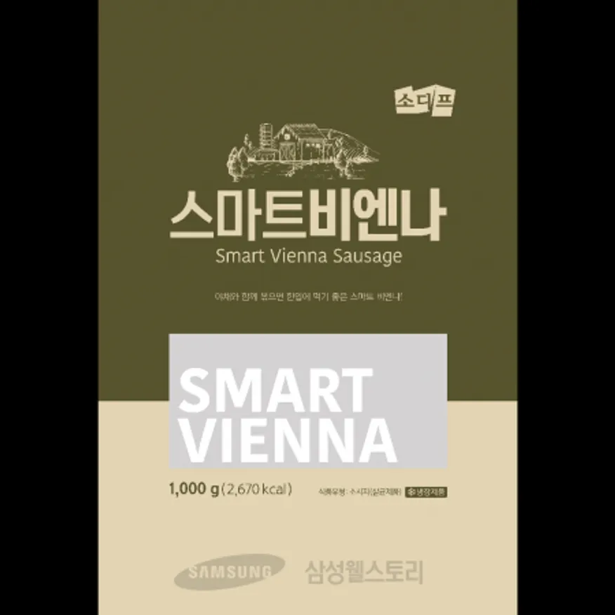 (16:30마감)스마트비엔나(1KG(±110PCS)/EA/돈육:국산/소디프B&F/계육) 이미지