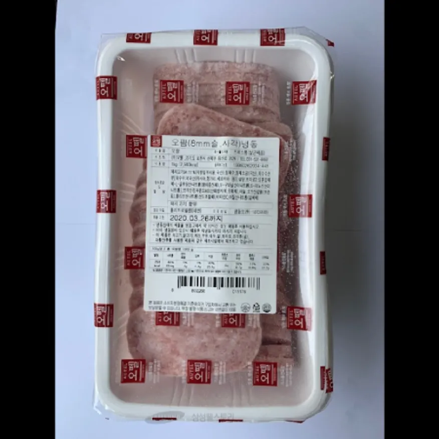 (16:30마감)RTXA오팜사각슬라이스(1KG(약30EA±2)/P/돈육:국산/오뗄/8MM) 이미지