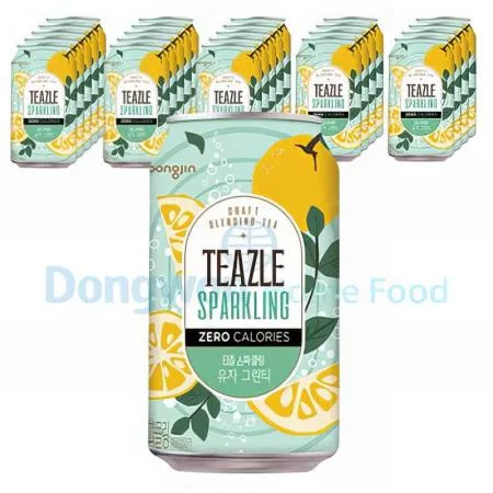 (16:30마감(D) 티즐유자그린티스파클링(웅진/캔/340ML*24EA)BOX 이미지