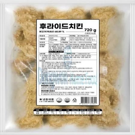 (16:30마감(D) 후라이드치킨(마니커/닭고기:국내산/720g)EA 이미지