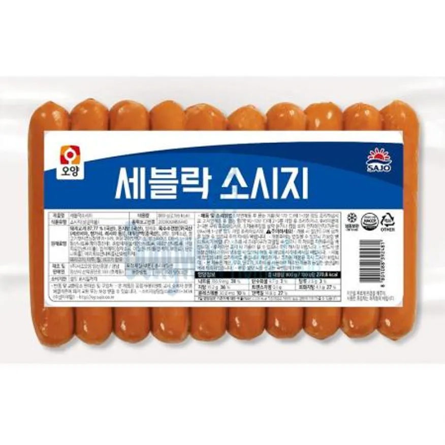 (16:30마감(D) 세블락소시지(사조오양/돼지고기:국산/800g)EA 이미지