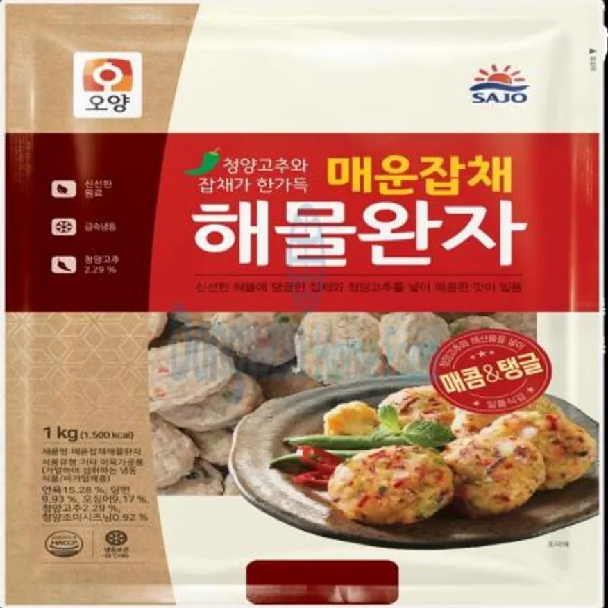 (16:30마감(D) 매운잡채해물완자(연육:외국산/사조오양/냉동/1kg)EA 이미지