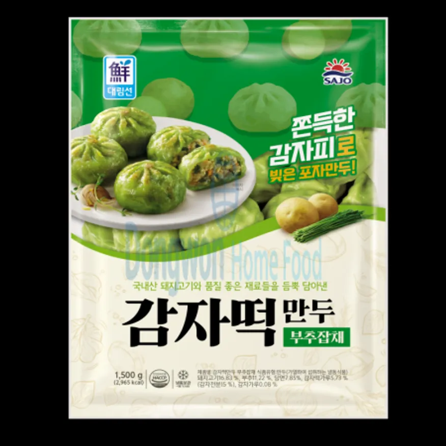 (16:30마감(D) 부추잡채감자떡만두(사조대림/약50입/냉동/1.5KG)EA 이미지